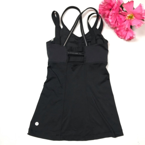 Lululemon Happy Strappy Workout Tank Top Black - Picture 3 of 5